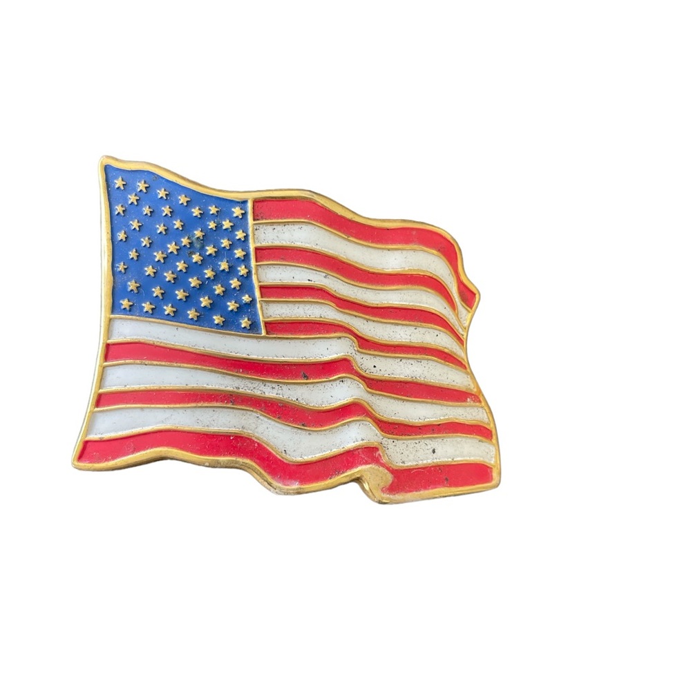 American flag belt buckle